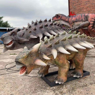 Dinosaurio animatrónico realista animado tipo Ankylosaurus de tamaño natural dinosaurios
