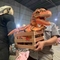 Marioneta de mano realista de encargo del dinosaurio, marioneta de mano de T Rex del parque temático