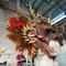 Cabeza de dragón animatrónico montada en la pared 1,8 m 12 meses de garantía