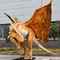Dinosaurio de parque temático impermeable de dragones animatrónicos mecánicos