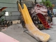 El dinosaurio de la fibra de vidrio resbala el equipo de T Rex Slider With Stair Playground