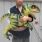 Juguete Animatronic impermeable del bebé del dinosaurio de la simulación grande adaptable popular más linda en las manos para el parque temático
