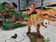 Paseo modificado para requisitos particulares centro comercial de la longitud en caminar realista de la demostración del dinosaurio