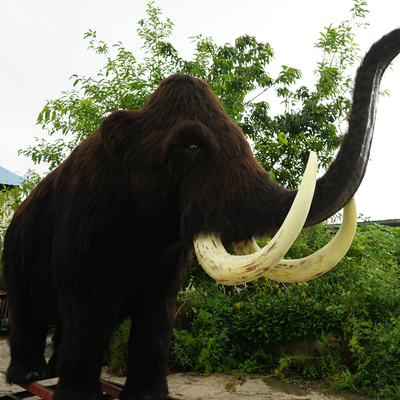 Mamut lanudo realista de tamaño completo a prueba de agua para parque de atracciones