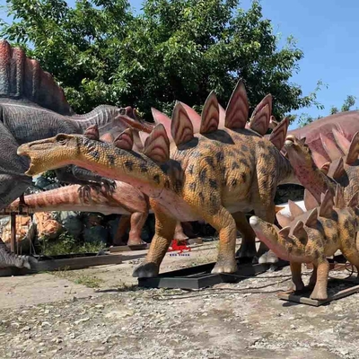 comprar Estatuas de tamaño natural al aire libre impermeables del dinosaurio para el parque del trampolín online manufacture