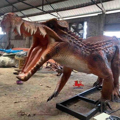 comprar El dinosaurio realista de tamaño natural modela el equipo al aire libre del parque temático de la estatua del cocodrilo online manufacture