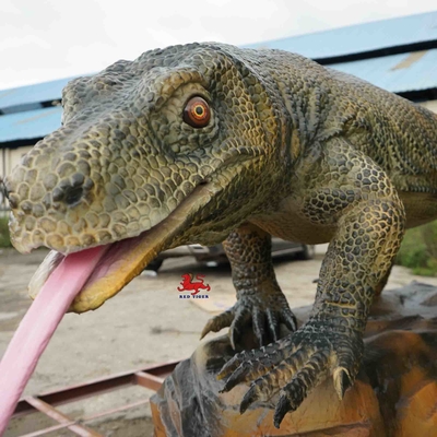 Modelo de dragón de Komodo de animales animatrónicos realistas a prueba de nieve de 4 m