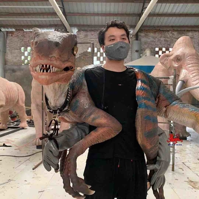 comprar Marioneta de mano de Dino suave hecha a mano marioneta de mano de Raptor de edad adulta online manufacture