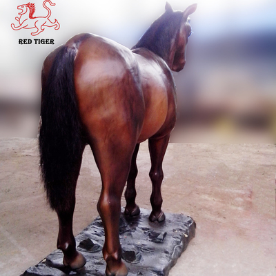 Esculturas animales de encargo del caballo de tamaño natural animatronic de las estatuas de la resina