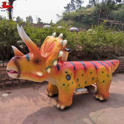 220V Animatronic Dinosaur Ride Niños Edad Velocidad Ajustable