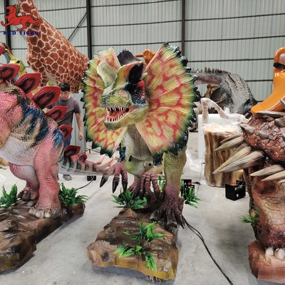 Paseos del parque del dinosaurio del parque temático, paseos artificiales del dinosaurio que caminan