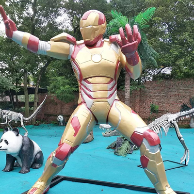 Productos de fibra de vidrio personalizados a prueba de agua Resina Marvel Iron Man Estatua