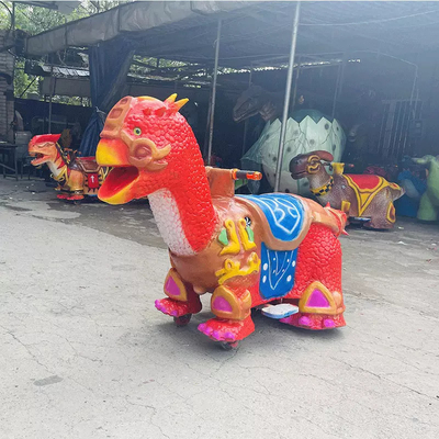 Paseos del dinosaurio que caminan del control de la moneda, paseo de Animatronic Dino encendido