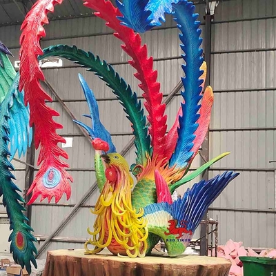 El tiempo impermeabiliza los animales Animatronic realistas Phoenix animal mítica china