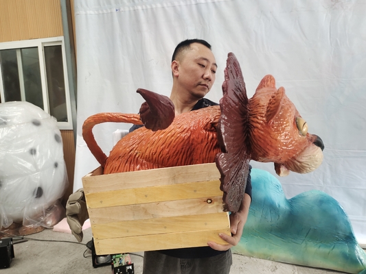 Colores realistas de Dragon Hand Puppet In Custom del silicón del apoyo del partido de Cosplay del dinosaurio de la longitud de encargo