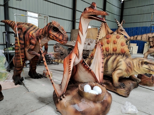 comprar Punto de selfie Quetzalcoatlus Dinosaurio animatrónico realista con huevos Sensor infrarrojo Inicio online manufacture