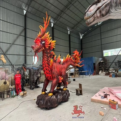 Mecánica criatura legendaria china patio de juegos al aire libre