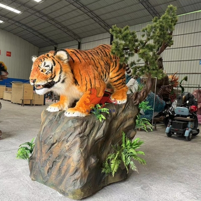 Parque Temático Realista Animatrónico Tamaño de Vida Tigre Personalizado