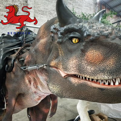 Simulación hecha a mano Animatrónica Dinosaurio Traje En Fiesta de Trajes