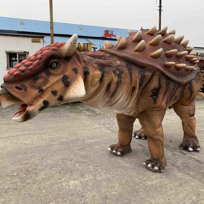 Un buen precio. Disfraz de dinosaurio realista de color natural Disfraz de anquilosaurio de control manual en línea