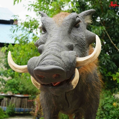 Un buen precio. Modelo realista modificado para requisitos particulares del jabalí de los animales animatrónicos con sonido vivo del rugido en línea