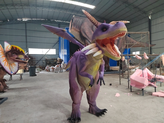 Simulación portátil Animatrónica Traje de dragón Modelo de dinosaurio