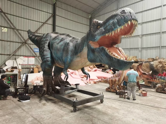 Resistente a la intemperie Animatrónico realista Dinosaurio T-rex Servomotores Dinosaurio Amplia gama de movimientos