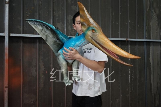 Muñeco de dinosaurio de tamaño natural, muñeco de mano de Pterosaurio del Parque Jurásico.