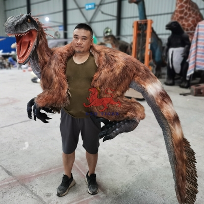 Parque infantil Títere de hombro de dinosaurio Niños Edad Títere de Deinonychus