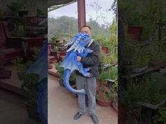 Marioneta de mano de Dino del bebé azul