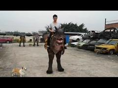 Simulación hecha a mano Animatrónica Dinosaurio Traje En Fiesta de Trajes