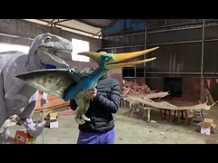 Muñeco de dinosaurio de tamaño natural, muñeco de mano de Pterosaurio del Parque Jurásico.