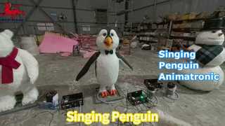 Diversión animatrónica del pingüino cantante para parques
